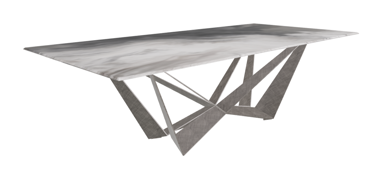 Cattelan Italia Skorpio Crystalart Rectangular & Barrel-Shaped Dining Table