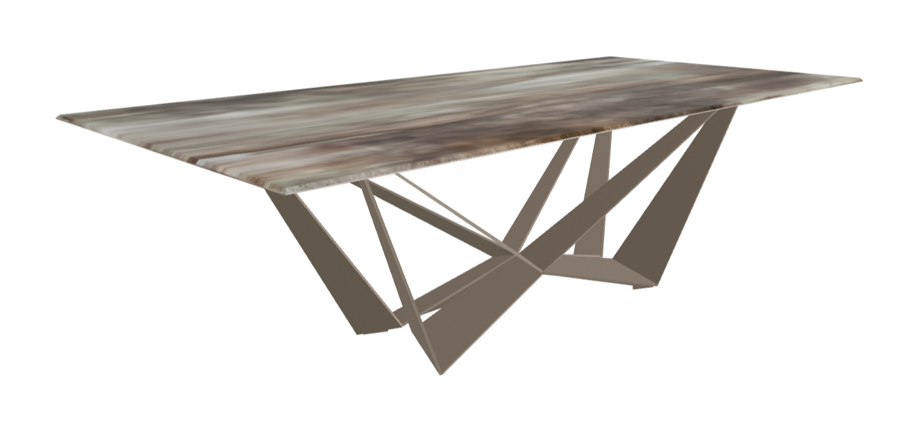 Cattelan Italia Skorpio Crystalart Rectangular & Barrel-Shaped Dining Table