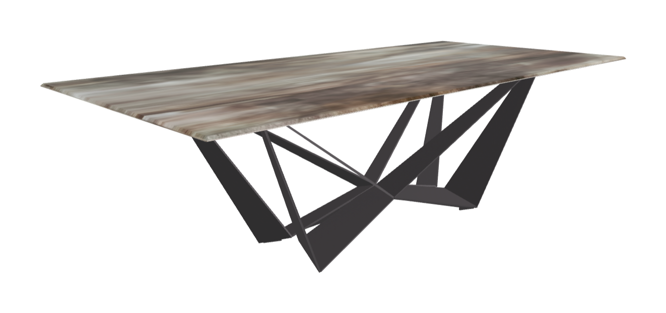 Cattelan Italia Skorpio Crystalart Rectangular & Barrel-Shaped Dining Table