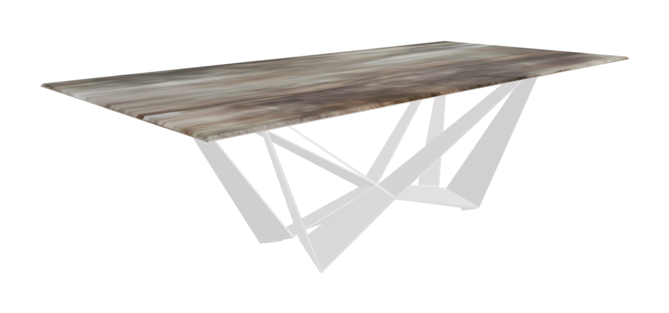 Cattelan Italia Skorpio Crystalart Rectangular & Barrel-Shaped Dining Table
