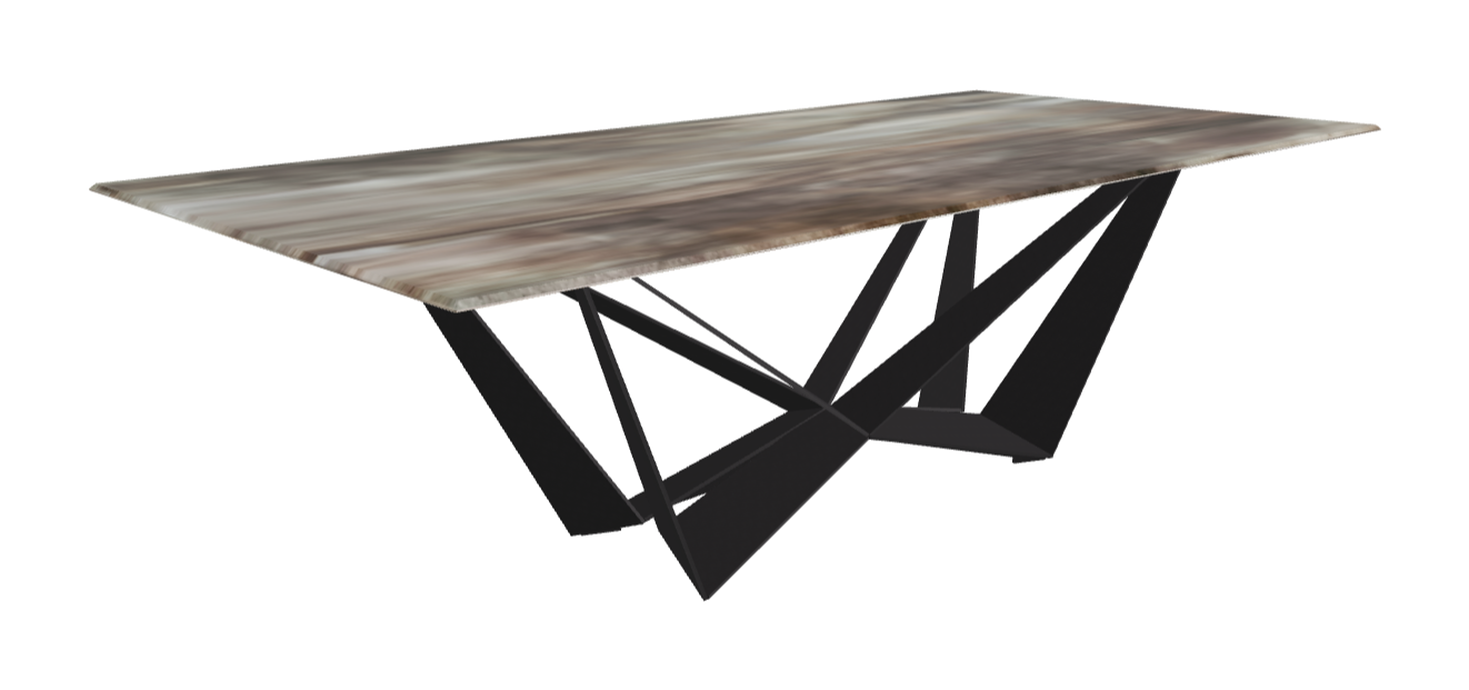 Cattelan Italia Skorpio Crystalart Rectangular & Barrel-Shaped Dining Table