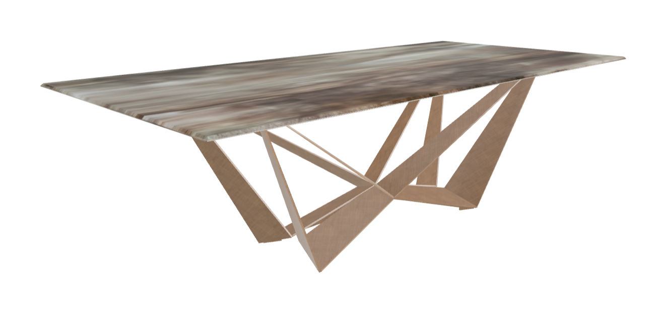 Cattelan Italia Skorpio Crystalart Rectangular & Barrel-Shaped Dining Table