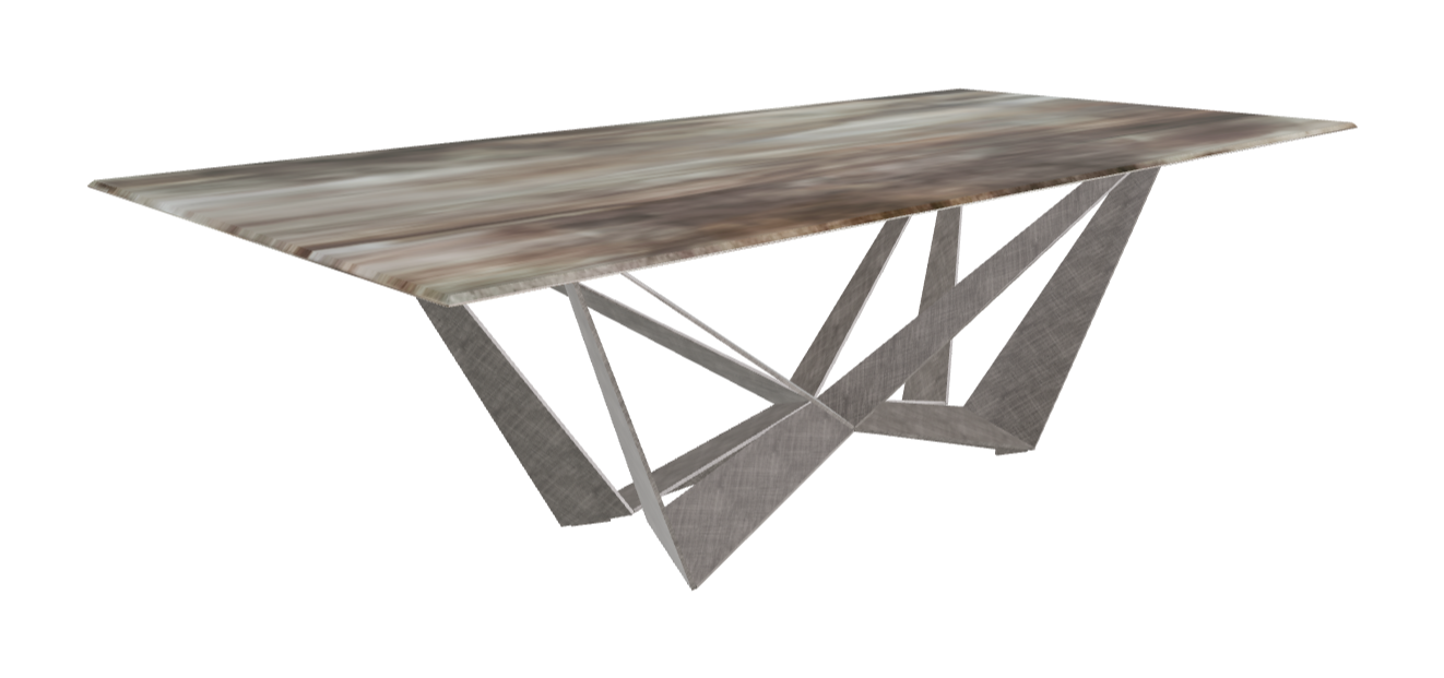 Cattelan Italia Skorpio Crystalart Rectangular & Barrel-Shaped Dining Table