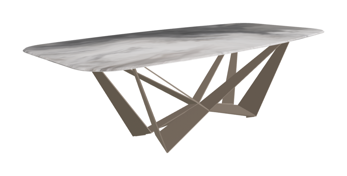 Cattelan Italia Skorpio Crystalart Rectangular & Barrel-Shaped Dining Table