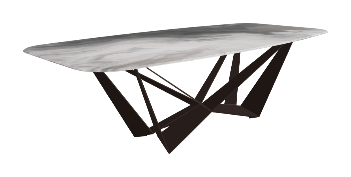 Cattelan Italia Skorpio Crystalart Rectangular & Barrel-Shaped Dining Table