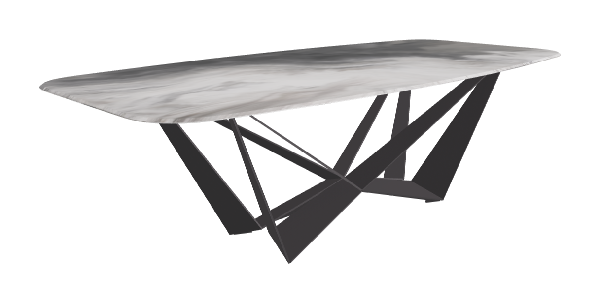 Cattelan Italia Skorpio Crystalart Rectangular & Barrel-Shaped Dining Table
