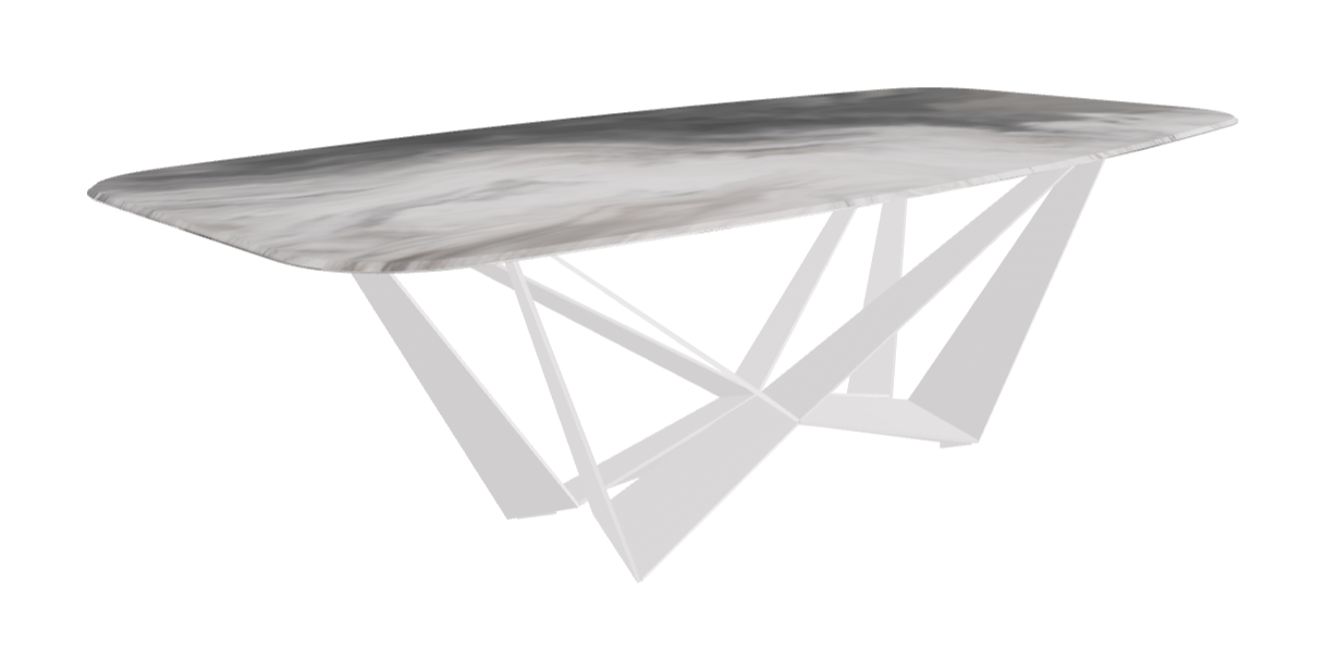 Cattelan Italia Skorpio Crystalart Rectangular & Barrel-Shaped Dining Table