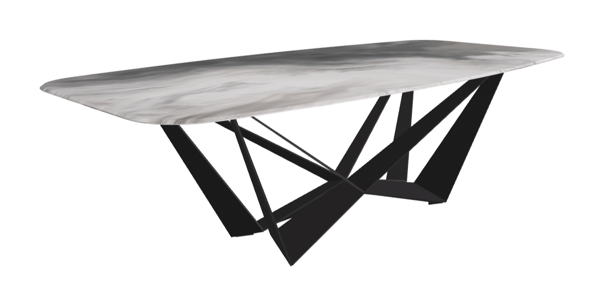 Cattelan Italia Skorpio Crystalart Rectangular & Barrel-Shaped Dining Table