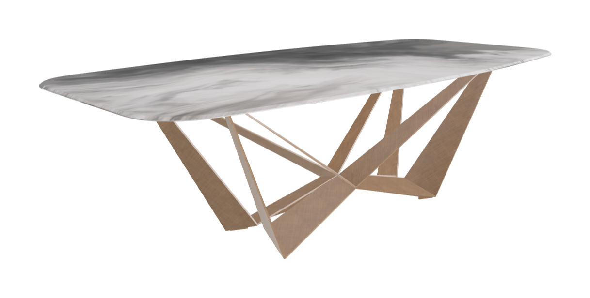 Cattelan Italia Skorpio Crystalart Rectangular & Barrel-Shaped Dining Table