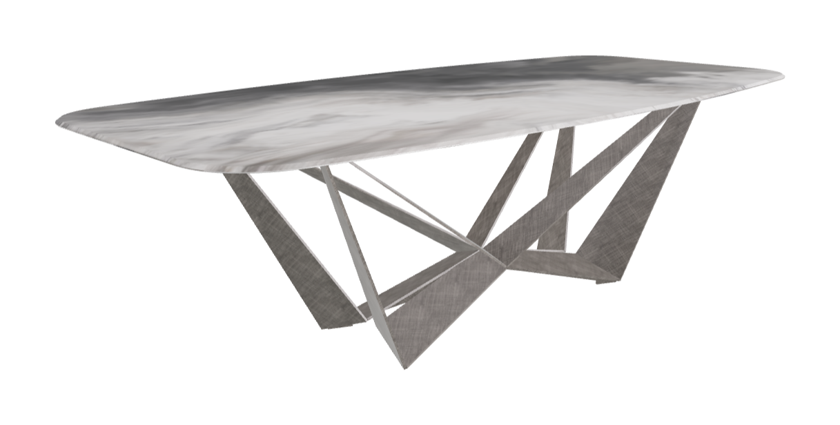 Cattelan Italia Skorpio Crystalart Rectangular & Barrel-Shaped Dining Table