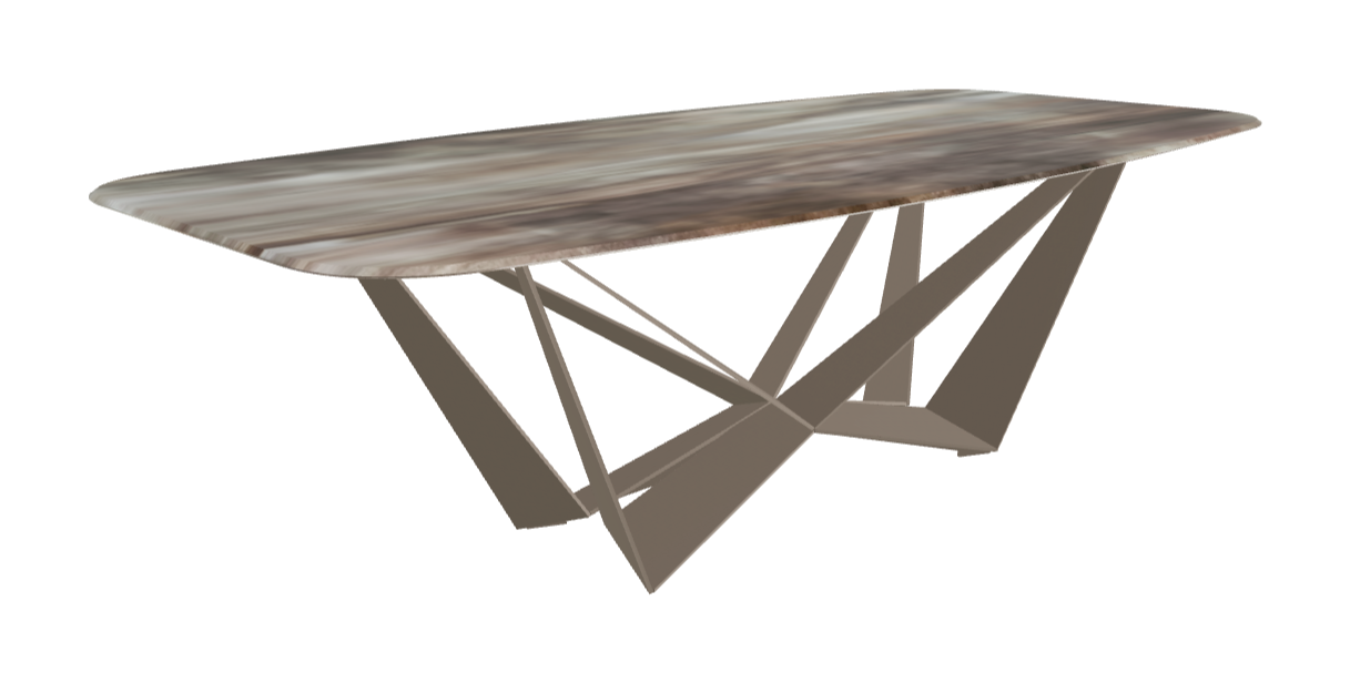 Cattelan Italia Skorpio Crystalart Rectangular & Barrel-Shaped Dining Table