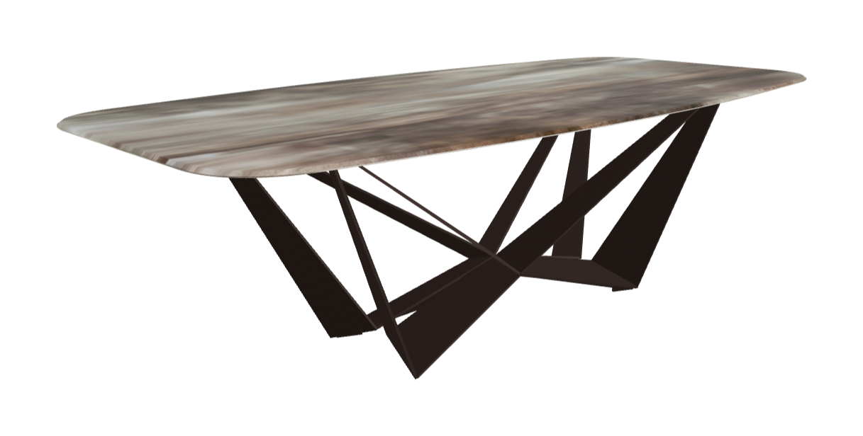 Cattelan Italia Skorpio Crystalart Rectangular & Barrel-Shaped Dining Table
