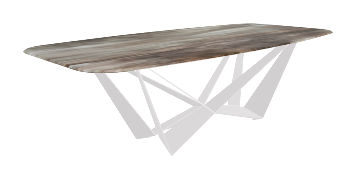 Cattelan Italia Skorpio Crystalart Rectangular & Barrel-Shaped Dining Table