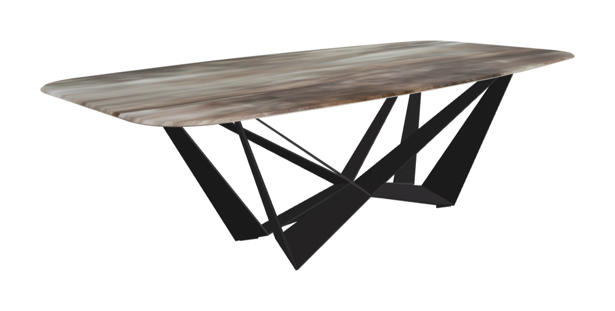 Cattelan Italia Skorpio Crystalart Rectangular & Barrel-Shaped Dining Table