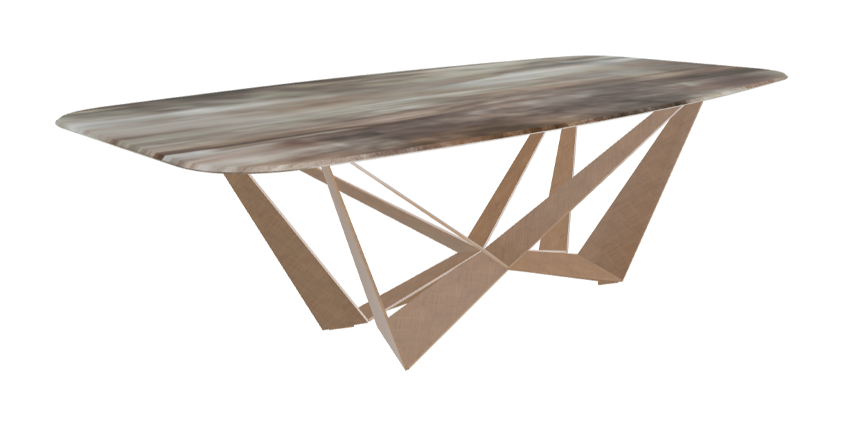 Cattelan Italia Skorpio Crystalart Rectangular & Barrel-Shaped Dining Table