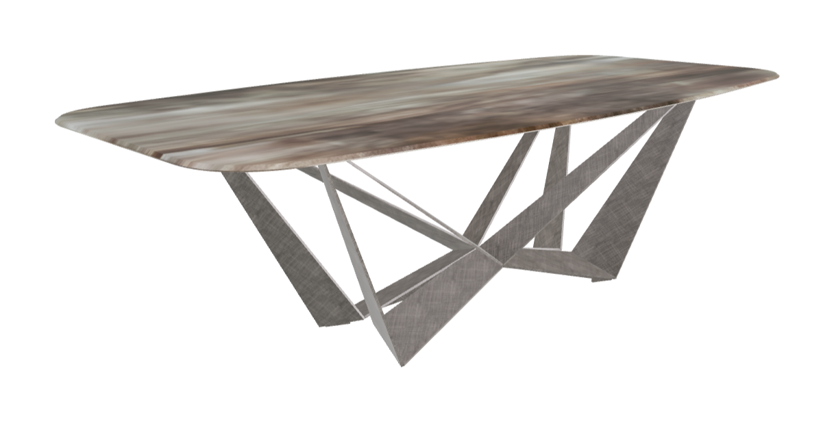 Cattelan Italia Skorpio Crystalart Rectangular & Barrel-Shaped Dining Table