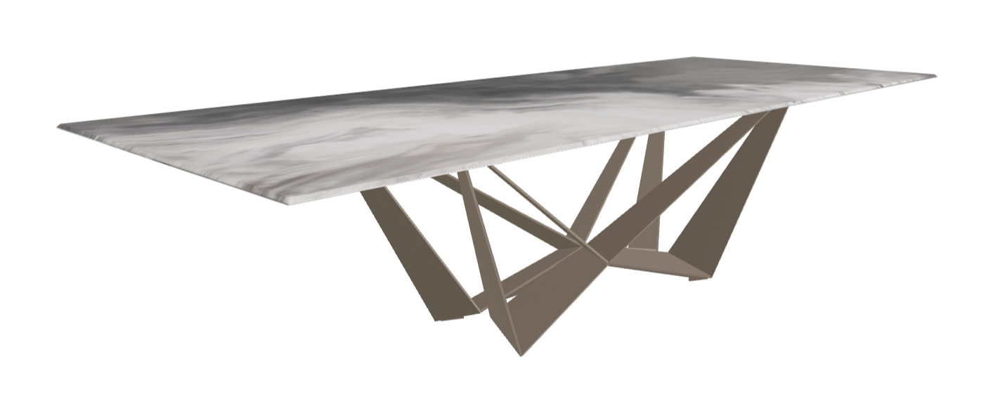 Cattelan Italia Skorpio Crystalart Rectangular & Barrel-Shaped Dining Table