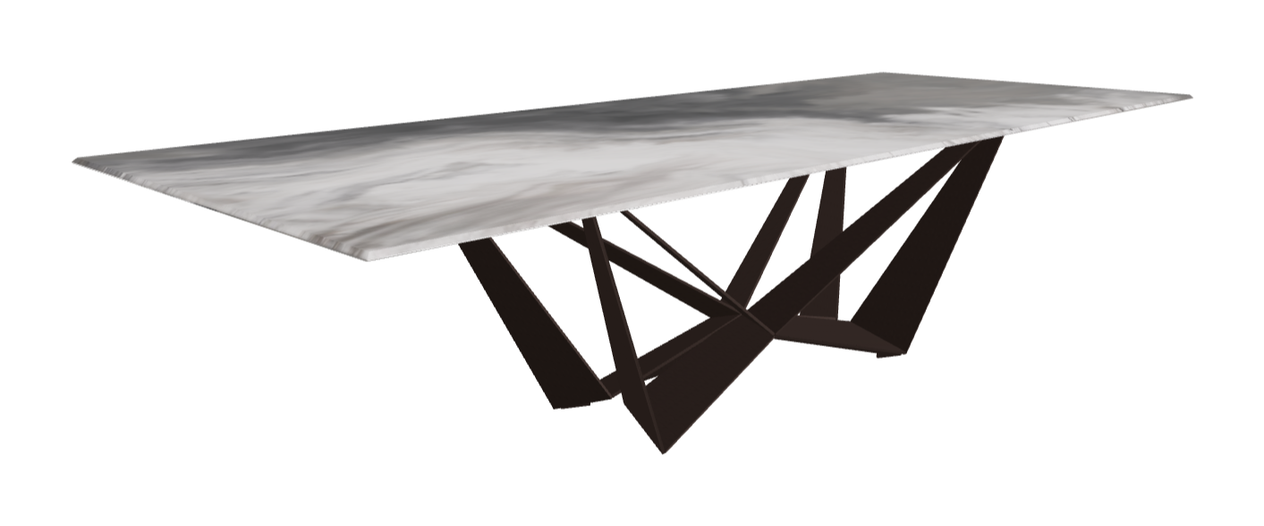 Cattelan Italia Skorpio Crystalart Rectangular & Barrel-Shaped Dining Table
