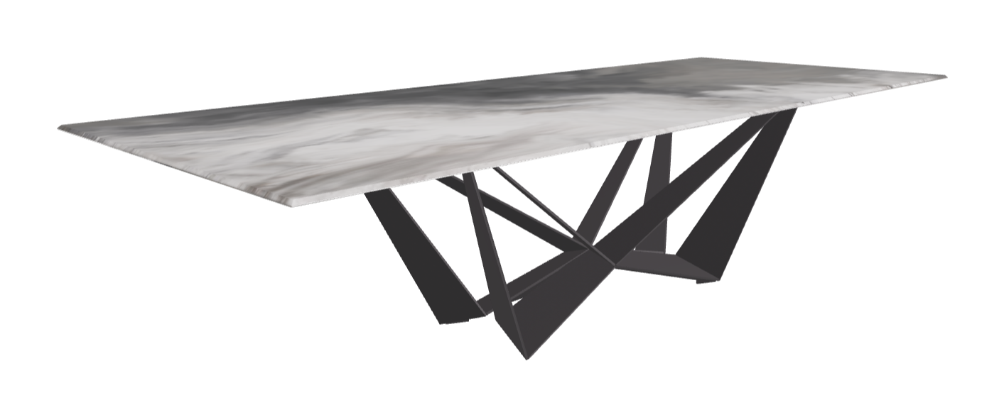 Cattelan Italia Skorpio Crystalart Rectangular & Barrel-Shaped Dining Table