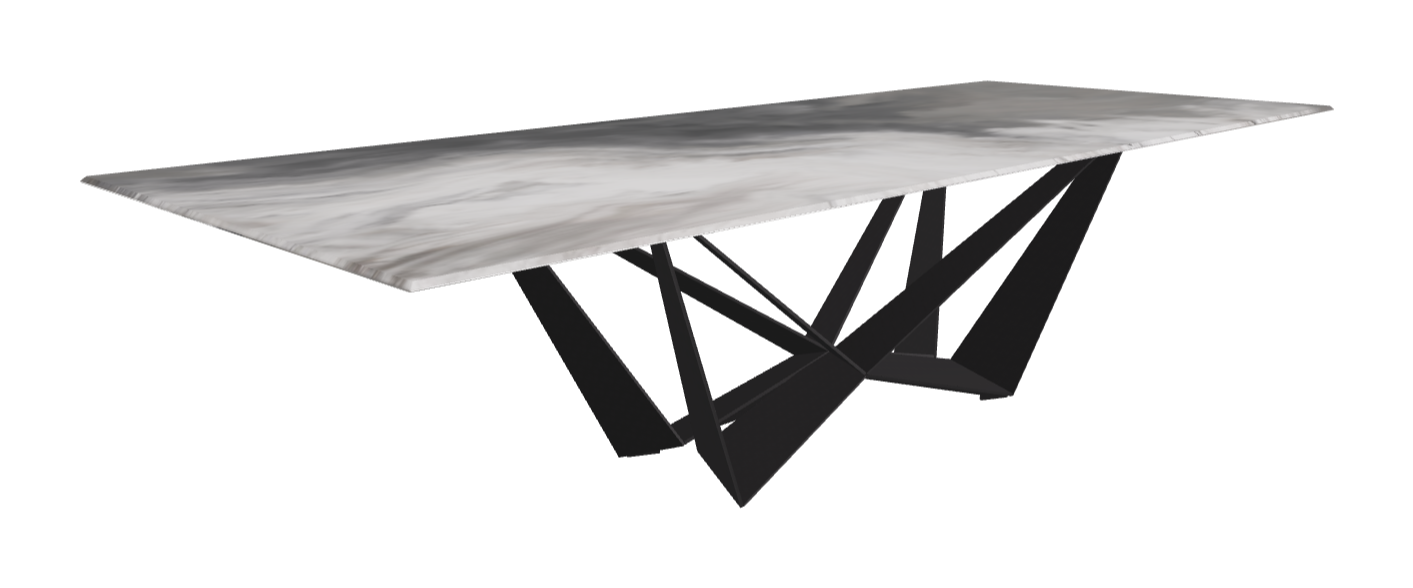 Cattelan Italia Skorpio Crystalart Rectangular & Barrel-Shaped Dining Table