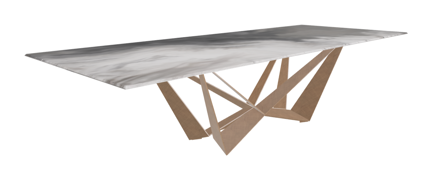 Cattelan Italia Skorpio Crystalart Rectangular & Barrel-Shaped Dining Table