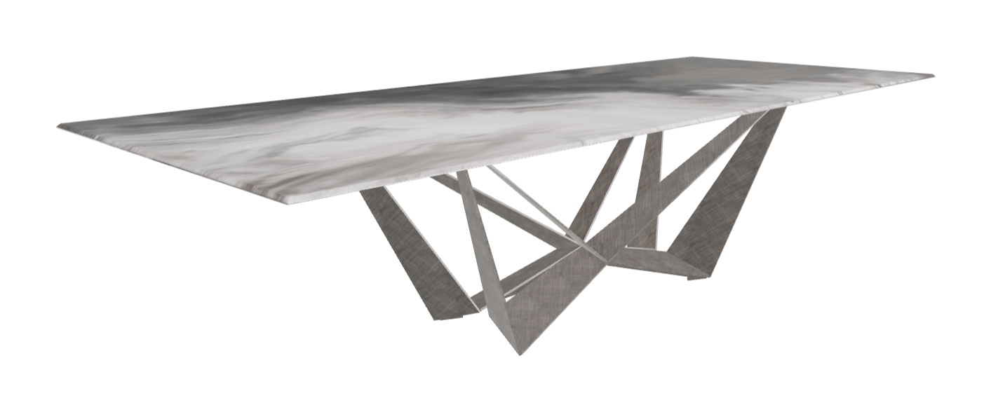 Cattelan Italia Skorpio Crystalart Rectangular & Barrel-Shaped Dining Table