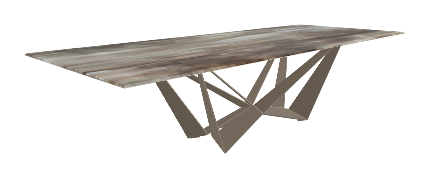 Cattelan Italia Skorpio Crystalart Rectangular & Barrel-Shaped Dining Table