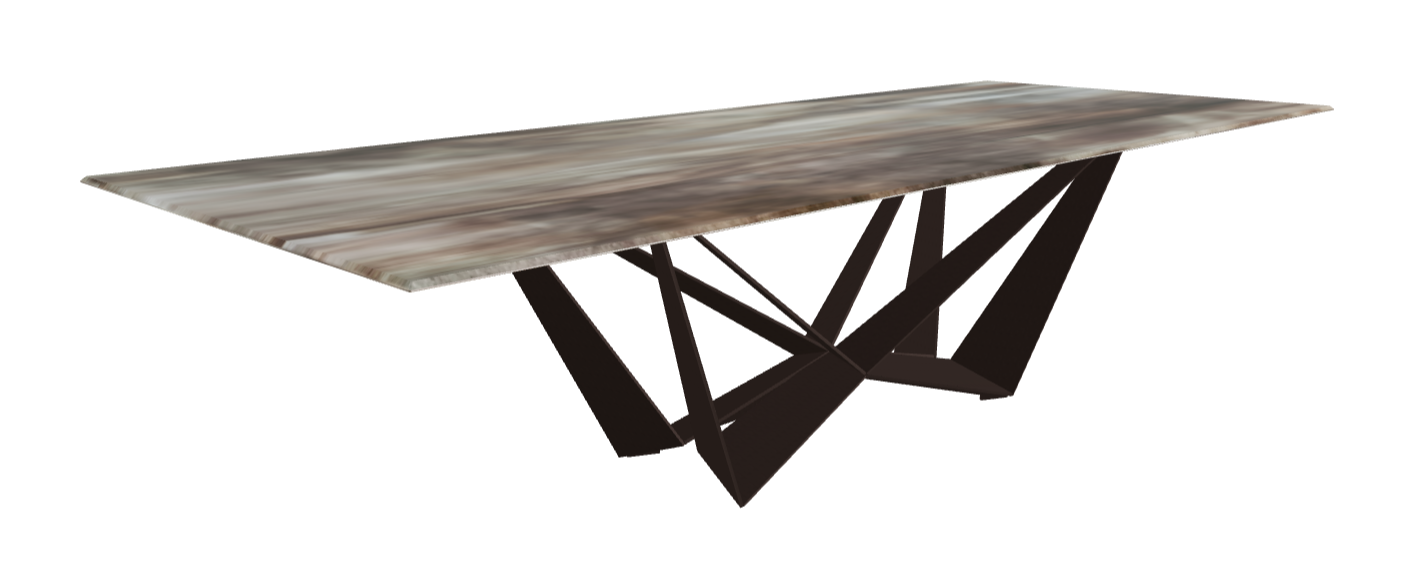 Cattelan Italia Skorpio Crystalart Rectangular & Barrel-Shaped Dining Table