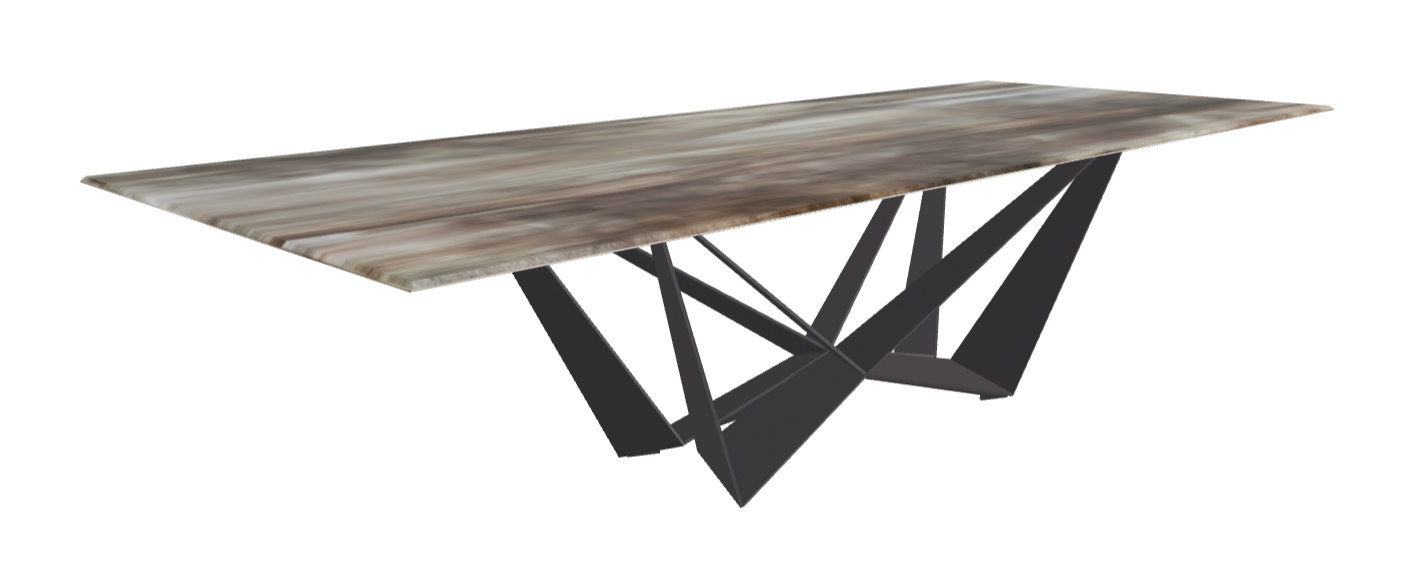 Cattelan Italia Skorpio Crystalart Rectangular & Barrel-Shaped Dining Table