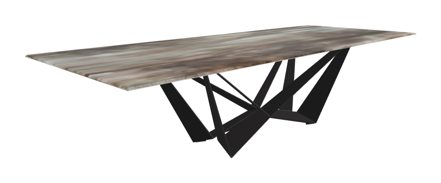 Cattelan Italia Skorpio Crystalart Rectangular & Barrel-Shaped Dining Table