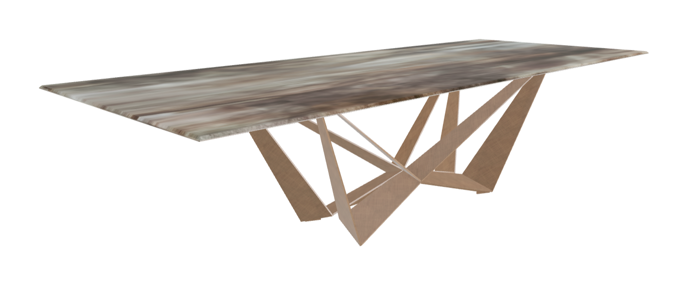 Cattelan Italia Skorpio Crystalart Rectangular & Barrel-Shaped Dining Table