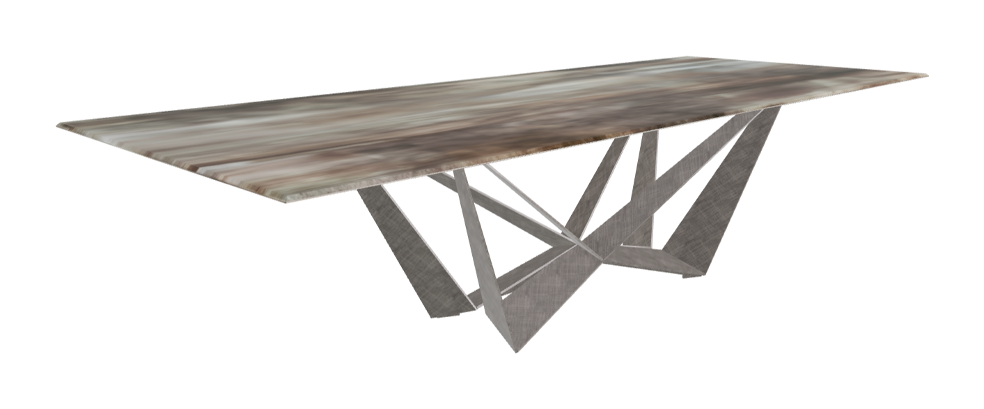 Cattelan Italia Skorpio Crystalart Rectangular & Barrel-Shaped Dining Table