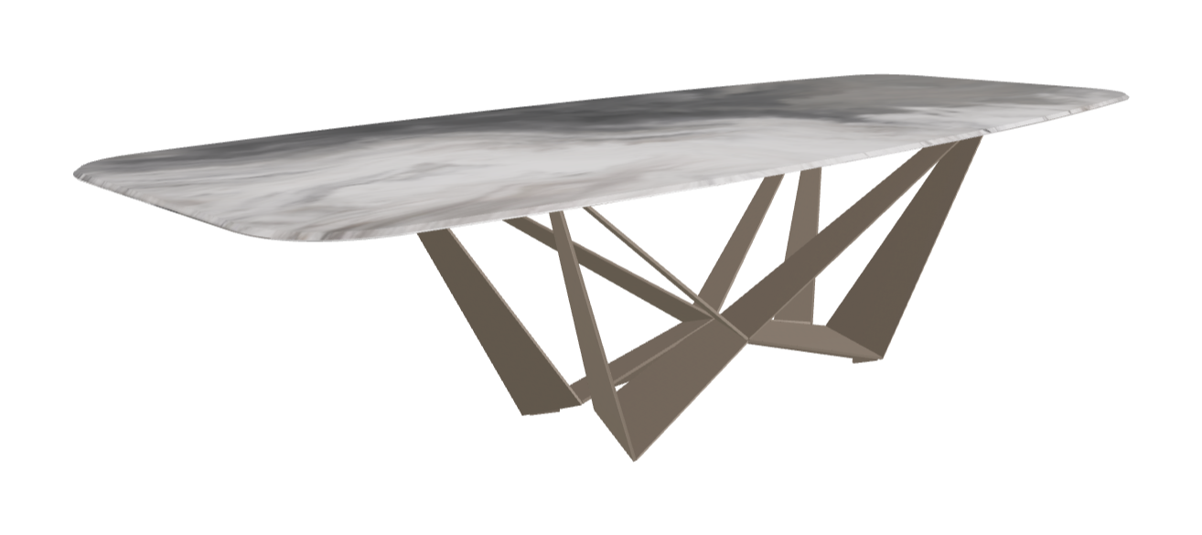 Cattelan Italia Skorpio Crystalart Rectangular & Barrel-Shaped Dining Table