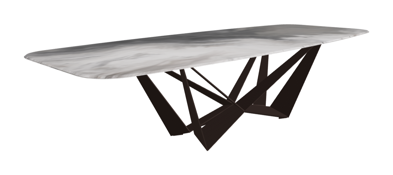 Cattelan Italia Skorpio Crystalart Rectangular & Barrel-Shaped Dining Table