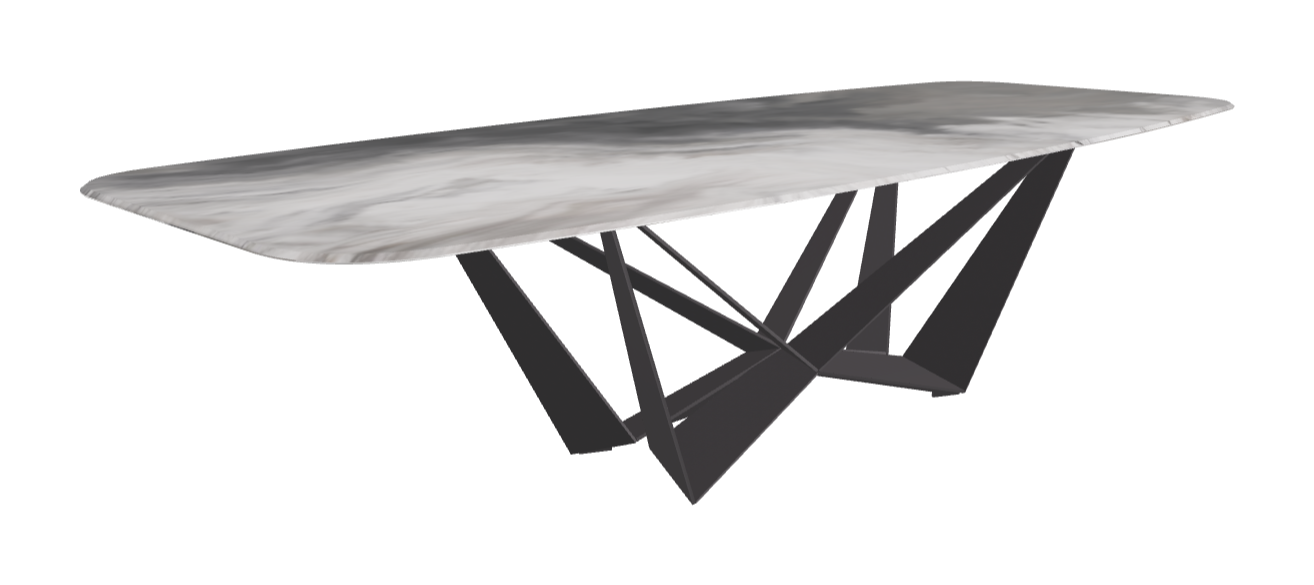 Cattelan Italia Skorpio Crystalart Rectangular & Barrel-Shaped Dining Table
