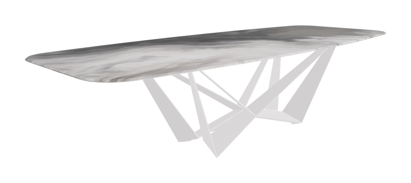 Cattelan Italia Skorpio Crystalart Rectangular & Barrel-Shaped Dining Table