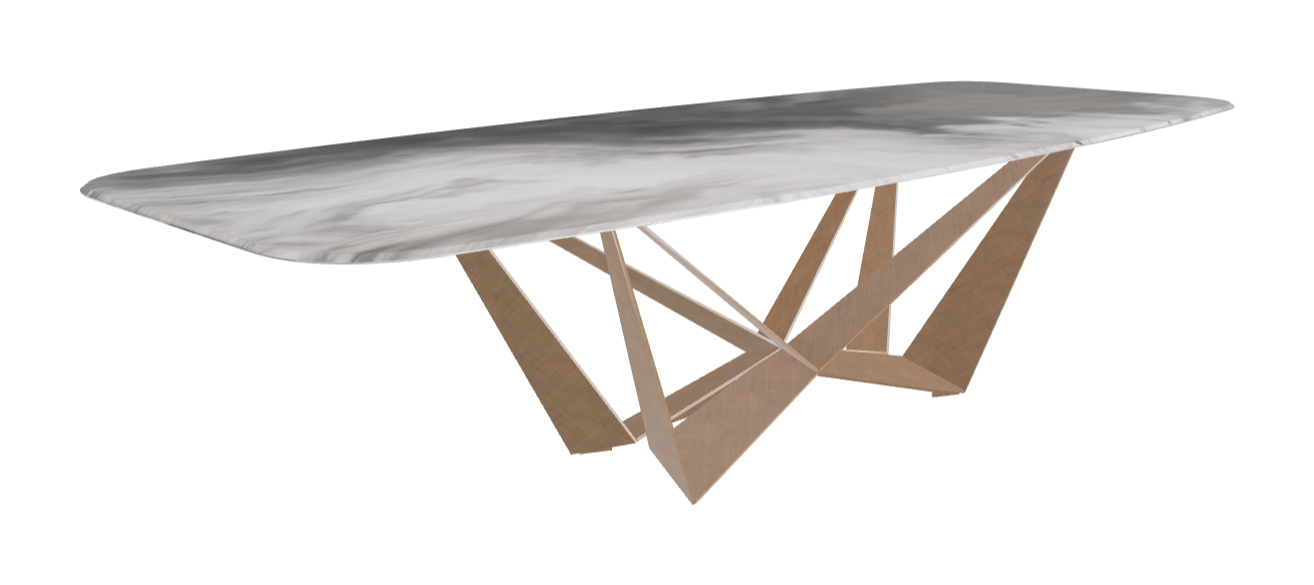Cattelan Italia Skorpio Crystalart Rectangular & Barrel-Shaped Dining Table