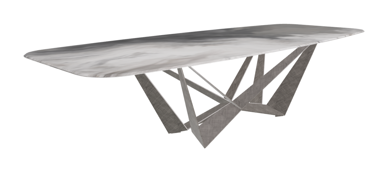 Cattelan Italia Skorpio Crystalart Rectangular & Barrel-Shaped Dining Table