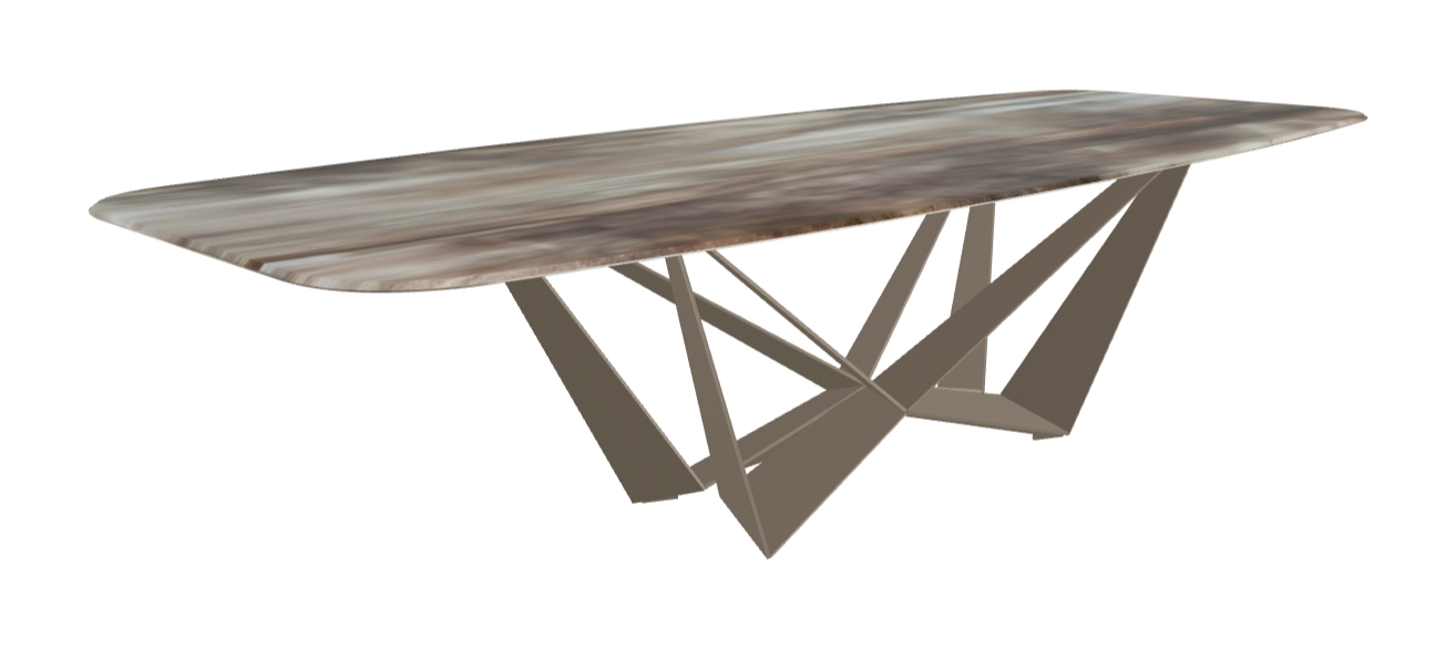 Cattelan Italia Skorpio Crystalart Rectangular & Barrel-Shaped Dining Table
