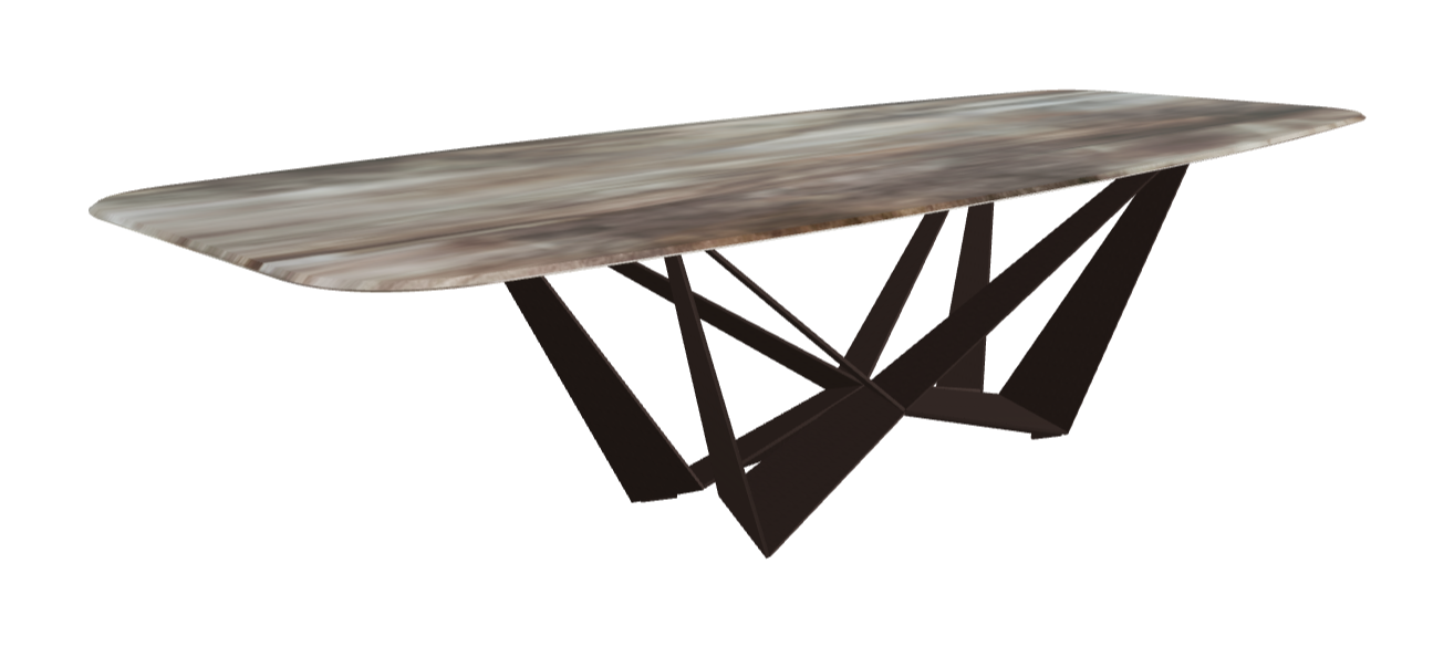 Cattelan Italia Skorpio Crystalart Rectangular & Barrel-Shaped Dining Table