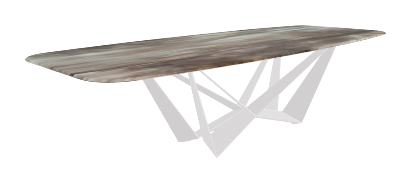 Cattelan Italia Skorpio Crystalart Rectangular & Barrel-Shaped Dining Table