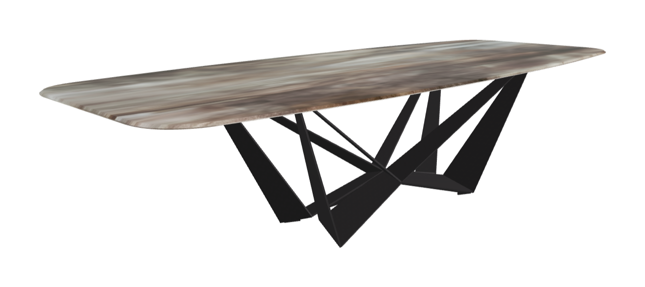 Cattelan Italia Skorpio Crystalart Rectangular & Barrel-Shaped Dining Table