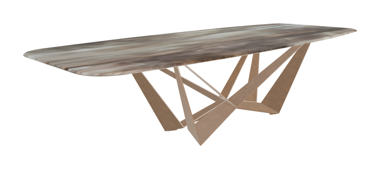 Cattelan Italia Skorpio Crystalart Rectangular & Barrel-Shaped Dining Table