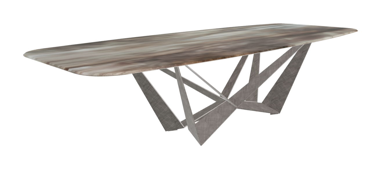 Cattelan Italia Skorpio Crystalart Rectangular & Barrel-Shaped Dining Table