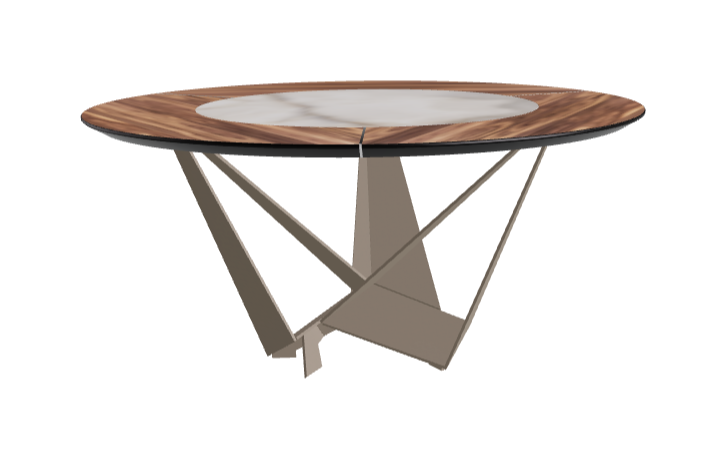 Cattelan Italia Skorpio Ker-Wood Round Dining Table 160