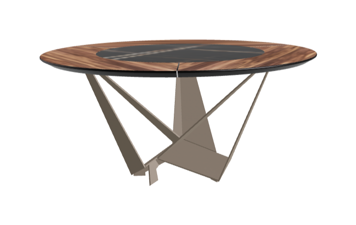 Cattelan Italia Skorpio Ker-Wood Round Dining Table 160