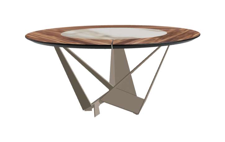 Cattelan Italia Skorpio Ker-Wood Round Dining Table 160