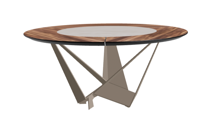 Cattelan Italia Skorpio Ker-Wood Round Dining Table 160