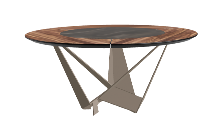 Cattelan Italia Skorpio Ker-Wood Round Dining Table 160