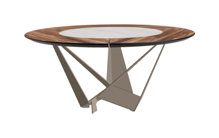 Cattelan Italia Skorpio Ker-Wood Round Dining Table 160